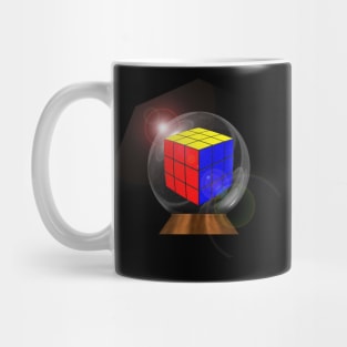 Rubik's Cube in a Snow Globe with Lens Flare Mug